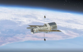 opção vídeo do telescópio orbital Hubble